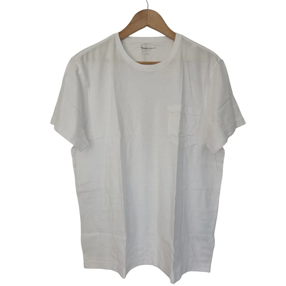 J. Crew T-Shirt Broken-In Pocket Women XL White NWT AH920